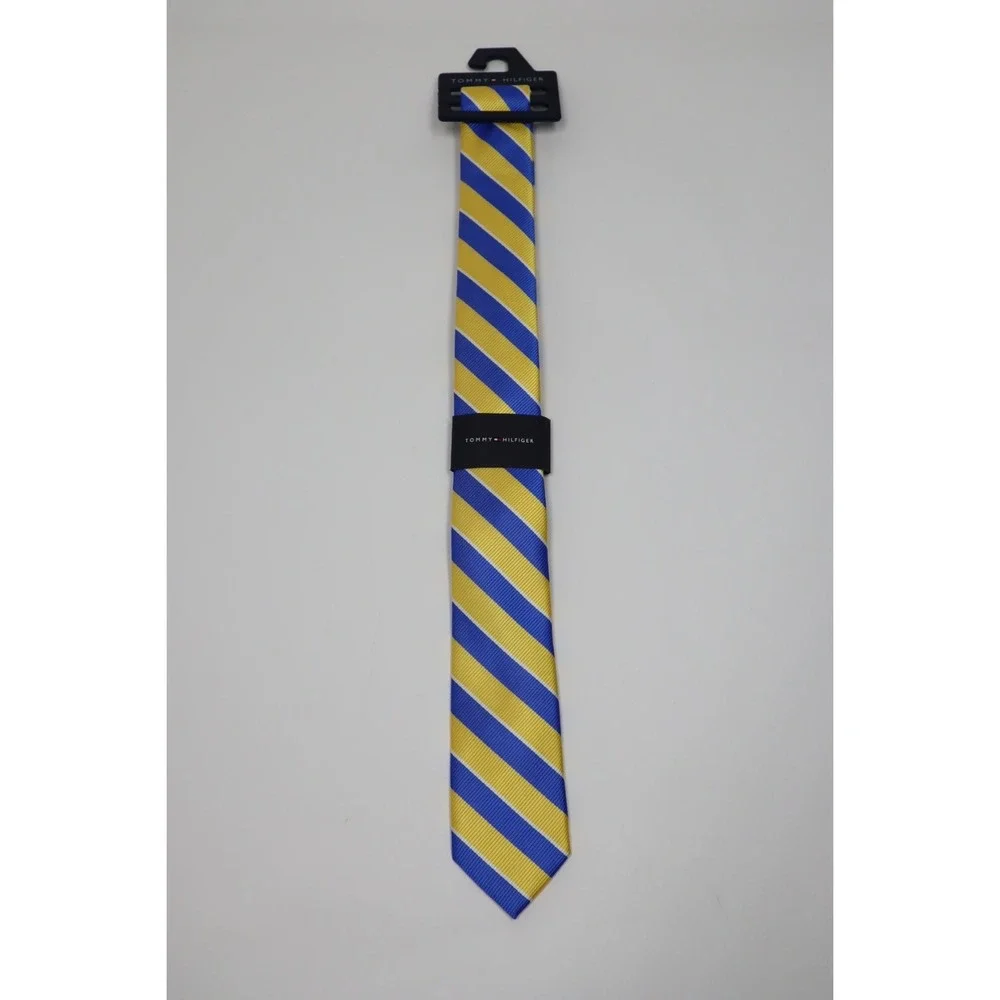 Tommy Hilfiger Boys Camden Stripe Tie - Yellow And Blue‎